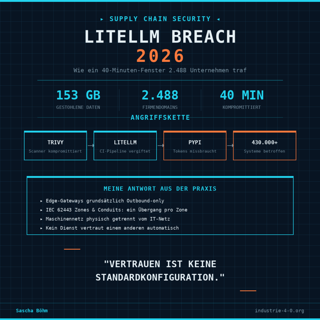 40 Minuten, 2.488 Firmen: Was der LiteLLM-Breach über Vertrauen in Systemen lehrt