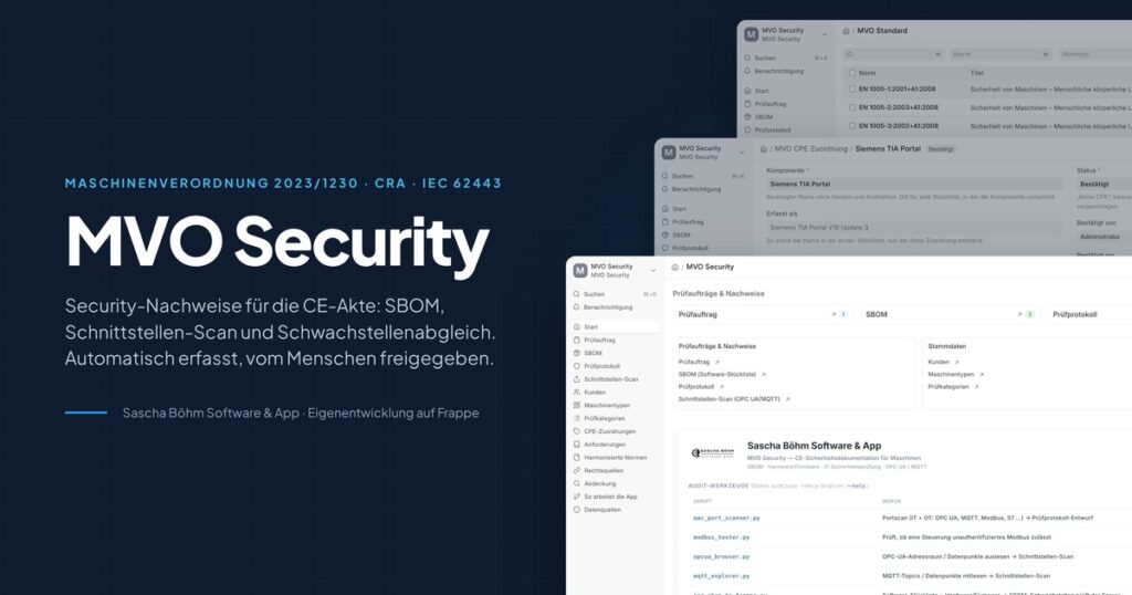 MVO Security: Security-Nachweise für die CE-Akte automatisch erfassen
